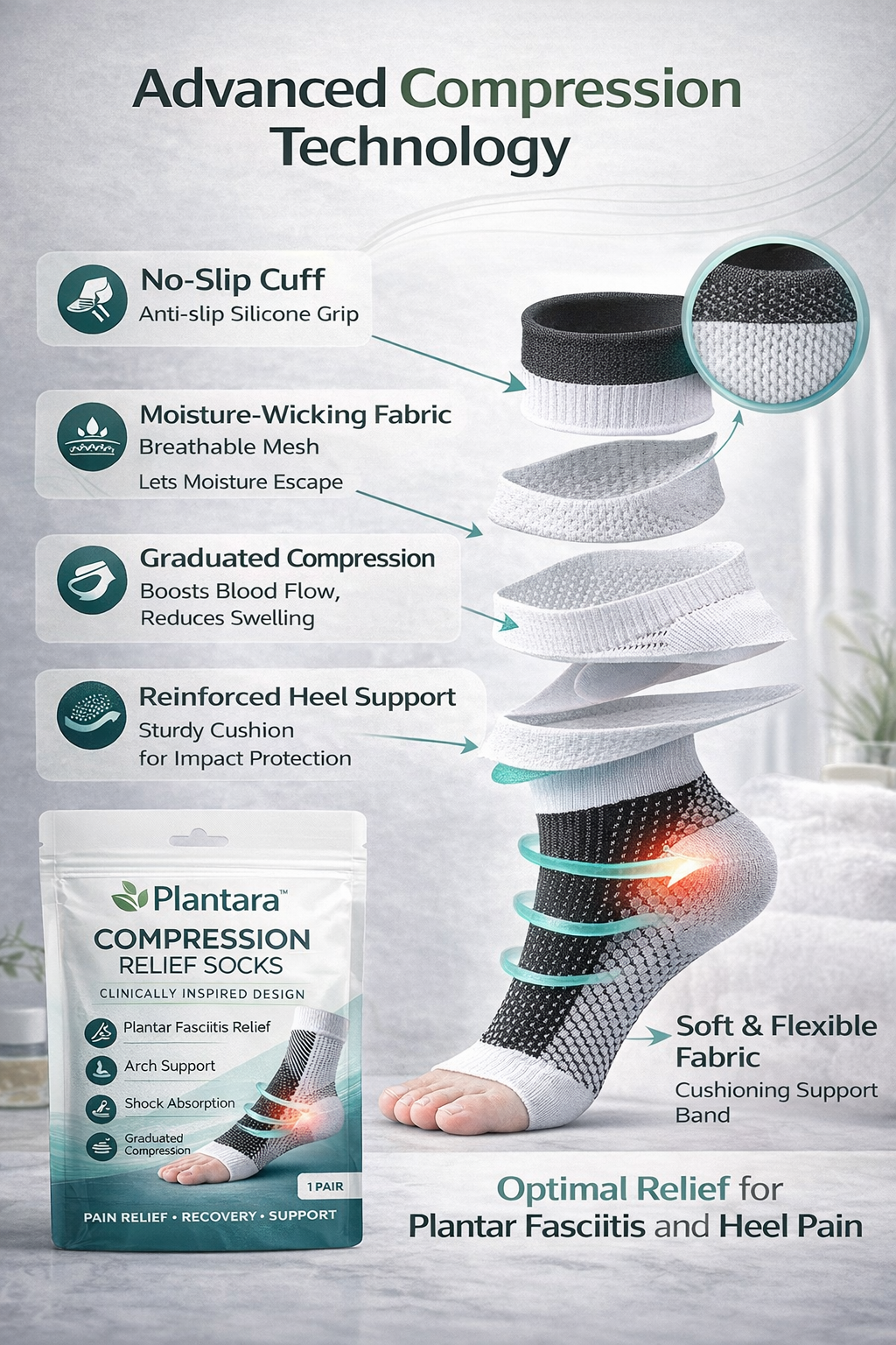 Plantera™ Pain Relief Compression Socks (Buy 1 Get 1 Free)
